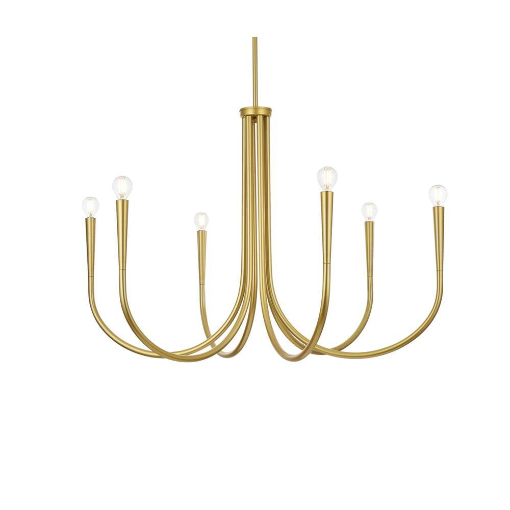 Angle. Living District - Layne 36 inch chandelier in Brass - Brass.