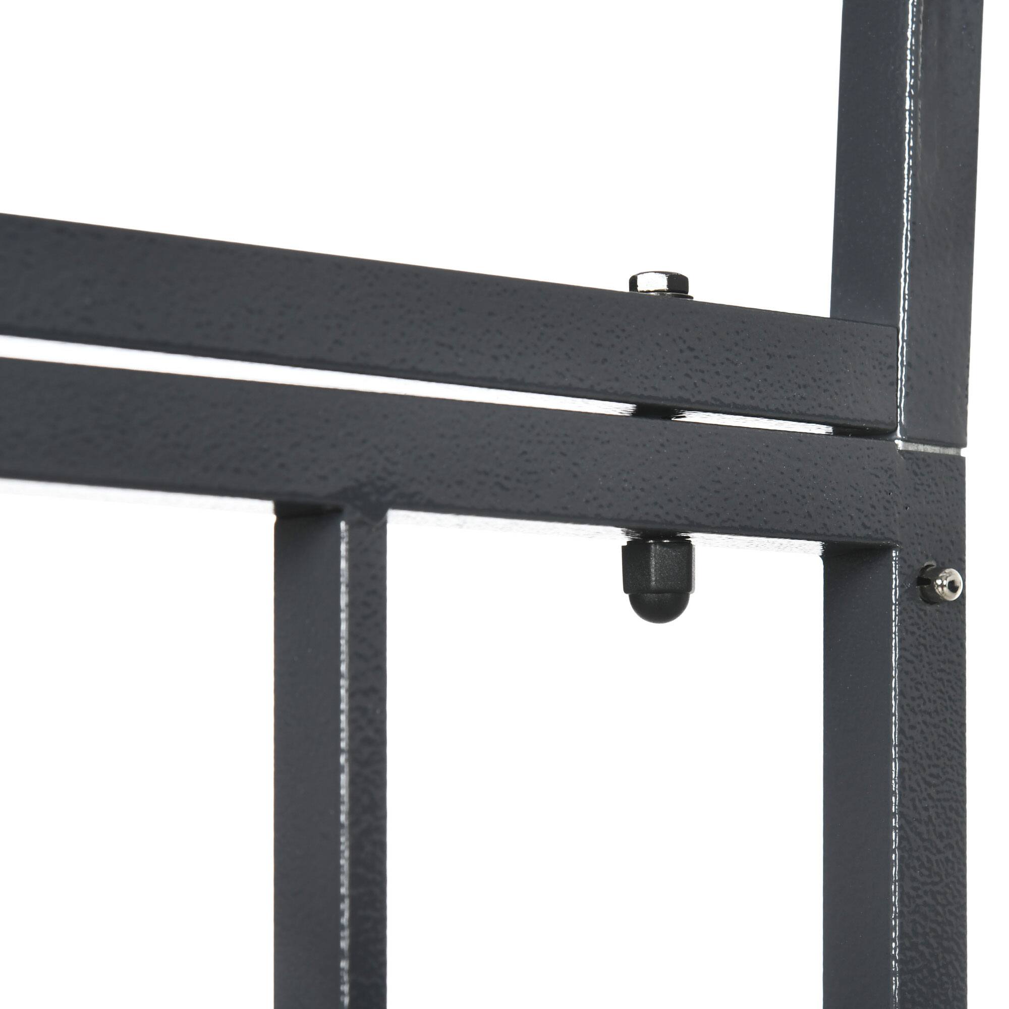 Alt View 7. Outsunny - 81" Metal Garden Arbor with Double Doors, Locking Gate, Climbing Vine Frame with Heart Motifs, Arch for Wedding - Black.