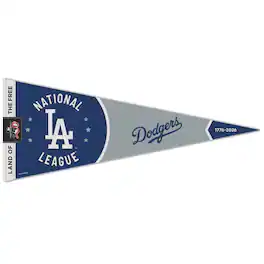 WinCraft - Los Angeles Dodgers 12" x 30" America 250 Premium Pennant - Multicolor