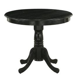 FurniFact - Solid Wood Round Kitchen Table & Chairs 3-Piece Dining Set - Multi-Color