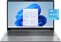 Lenovo - Ideapad 1 15.6" HD Laptop - Intel Celeron N4500 2021 - 4GB Memory - 128GB eMMC - Cloud Grey - Front_Zoom