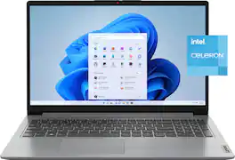 Lenovo - Ideapad 1 15.6" HD Laptop - Intel Celeron N4500 2021 - 4GB Memory - 128GB eMMC - Cloud Grey