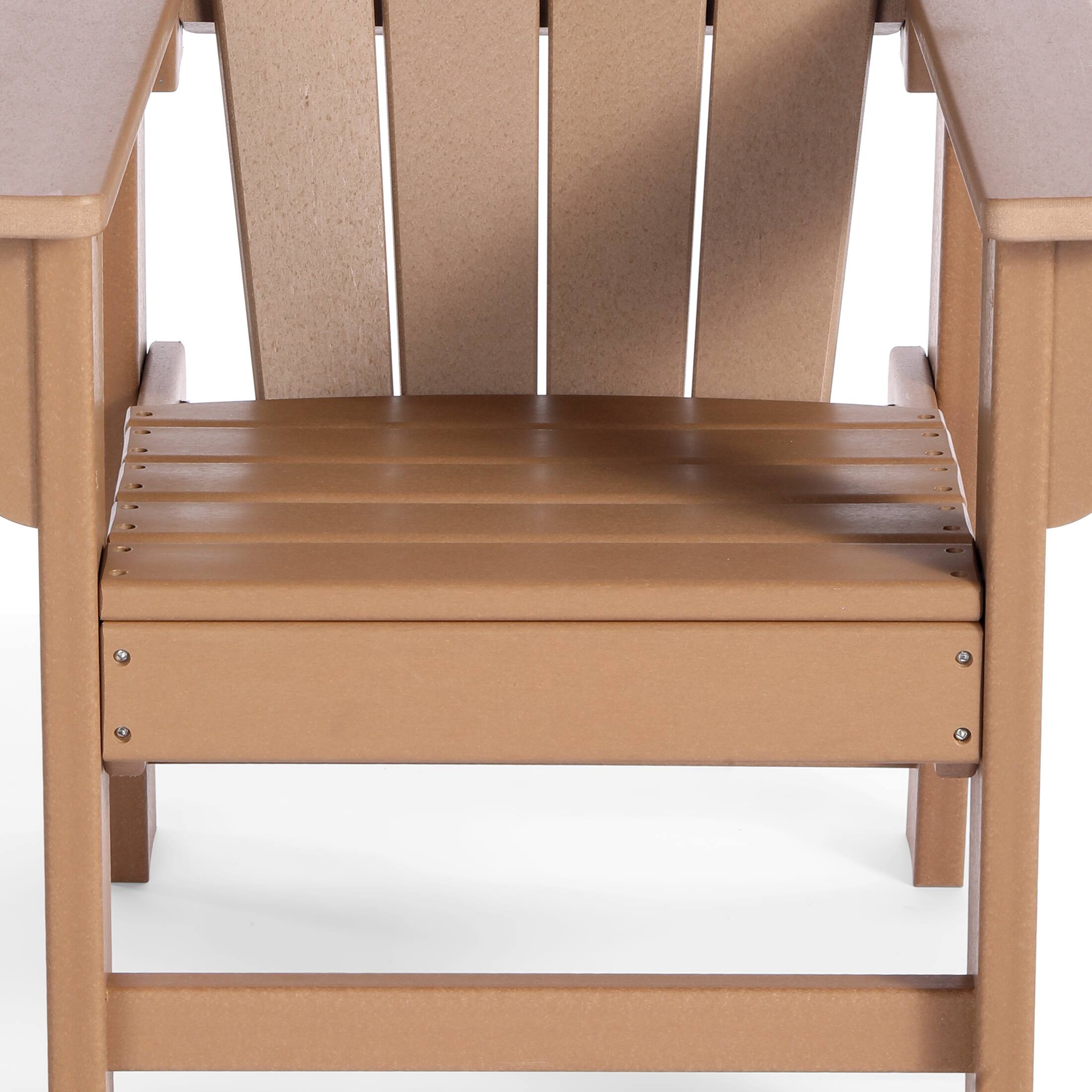Alt View 6. WestinTrends - WestinTrends Malibu Kids Outdoor HDPE Adirondack Plastic Patio Chair - Teak.