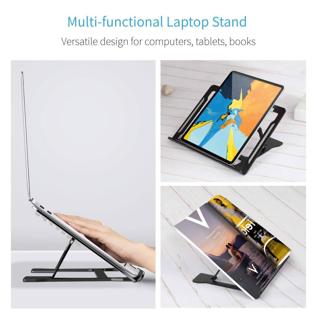 Multi-functional Laptop Stand  
Versatile design for computers, tablets, books