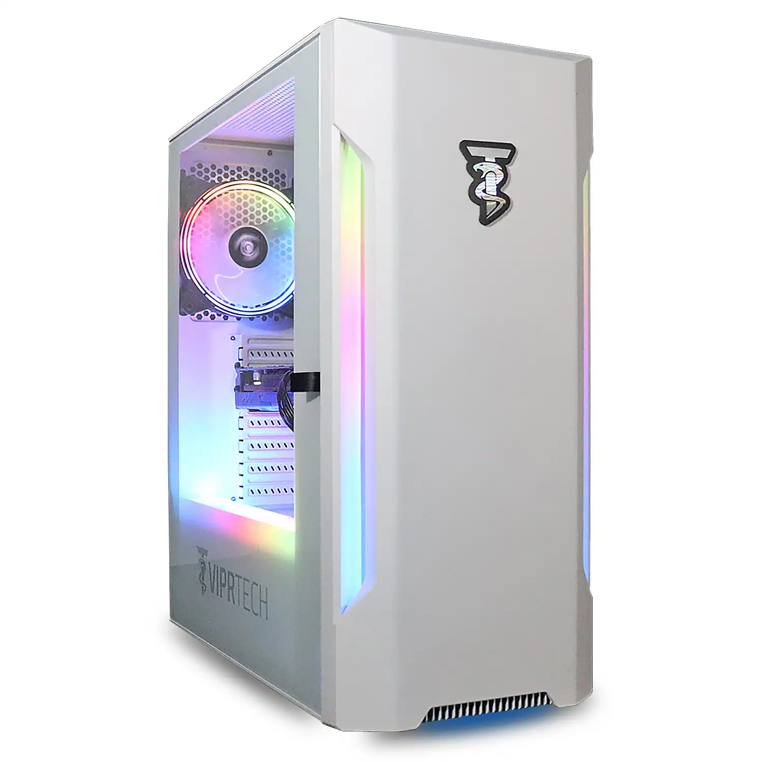 ViprTech - Avalanche 2.0 Gaming PC - AMD Ryzen 7 (4.1Ghz Turbo), AMD RX 580 8GB, 16GB DDR4, 1TB NVMe SSD, Computer - White