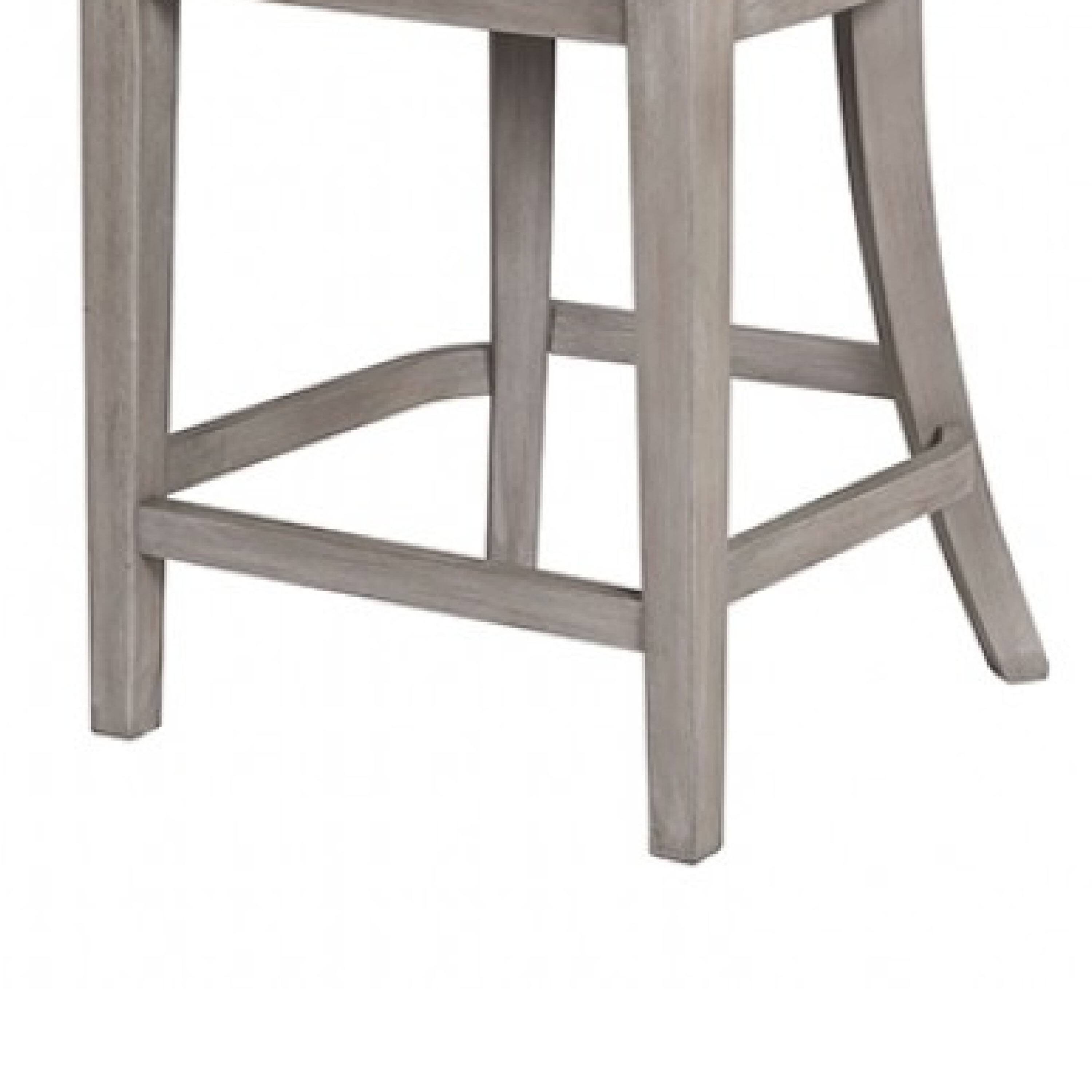 Alt View 3. Manhattan Lane - Zoko Counter Height Chair Set of 2, Curved Cut Out Back - White Wash Oak, White.