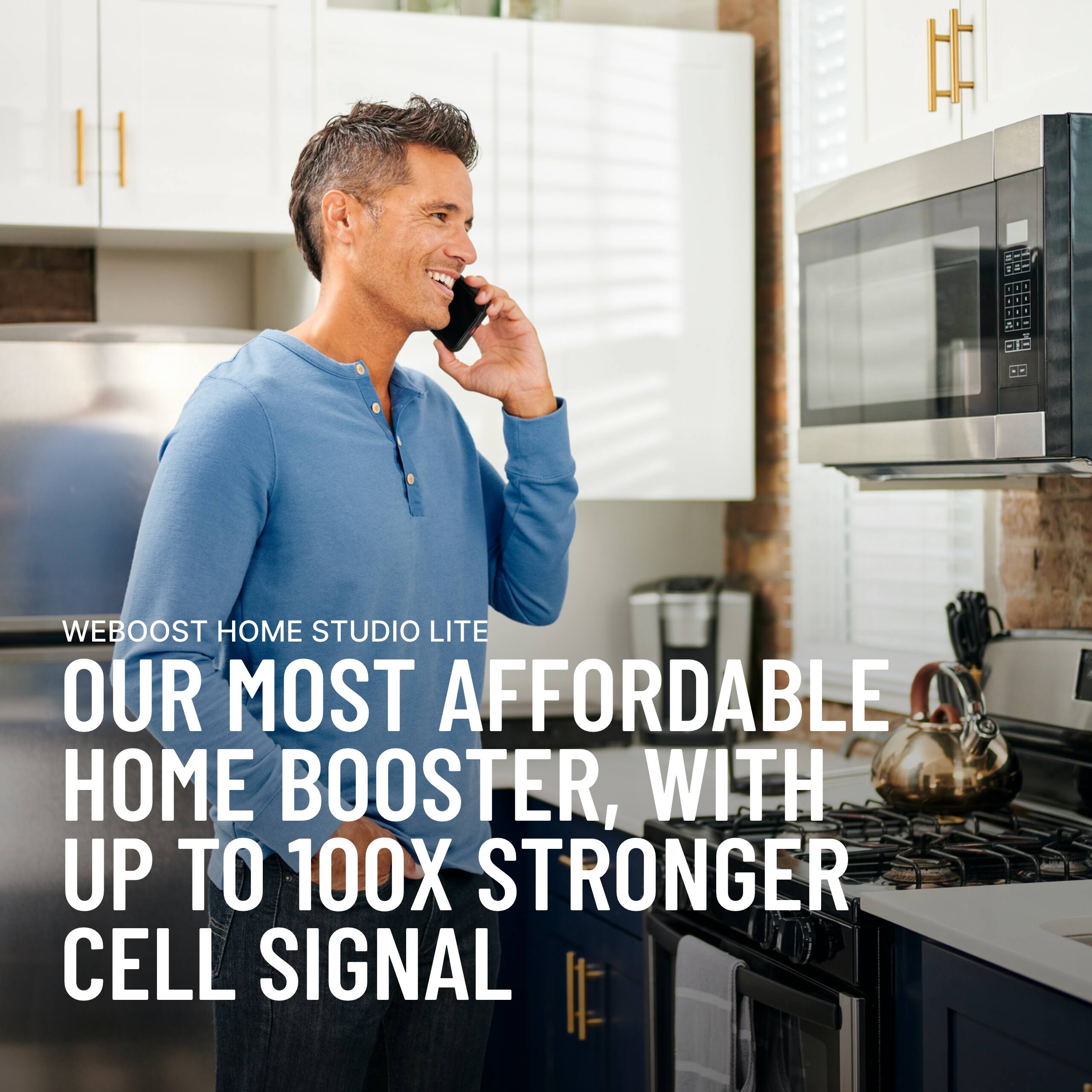 WeBoost Home Studio Lite: Our Most Affordable Home Booster, with Up to 100X Stronger Cell Signal
