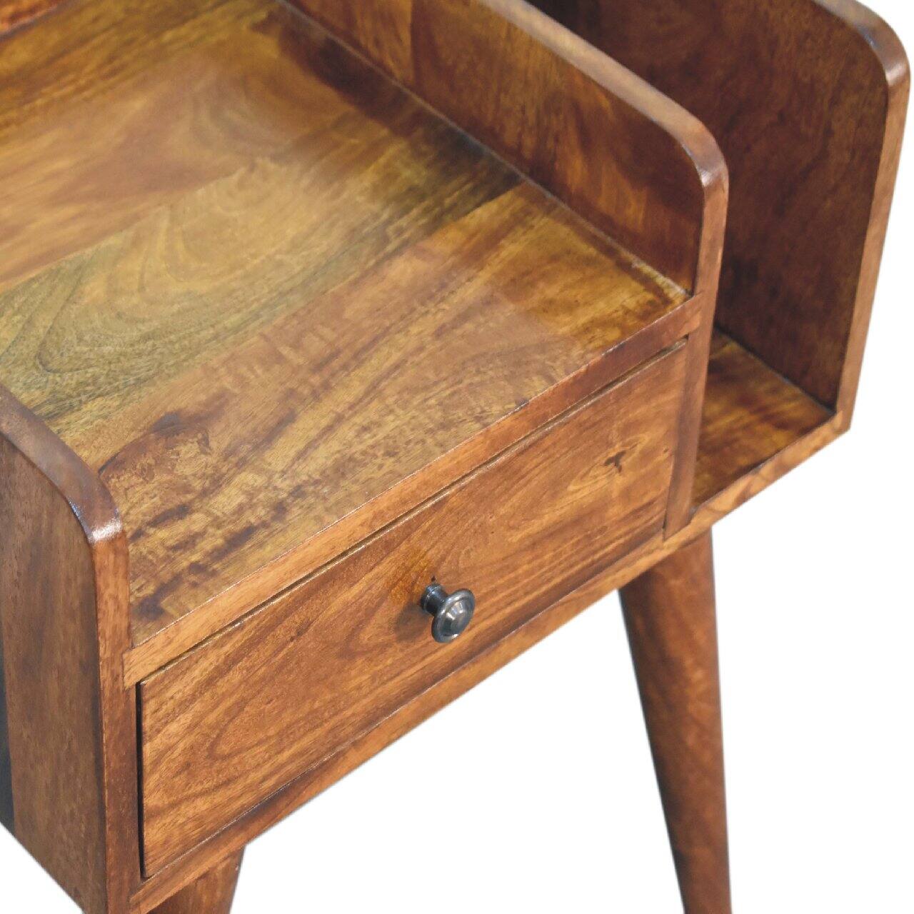 Alt View 1. Artisan Furniture - Artisan Furniture Solid Wood Chestnut Collective Nightstand, 1 Drawer, 2 Shelves, Chestnut - Chestnut.