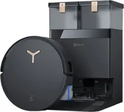 ECOVACS Robotics - X8 PRO OMNI Robot Vacuum and Instant Self-Washing Roller Mop plus Auto-Cleaning Station - Black - Front_Zoom