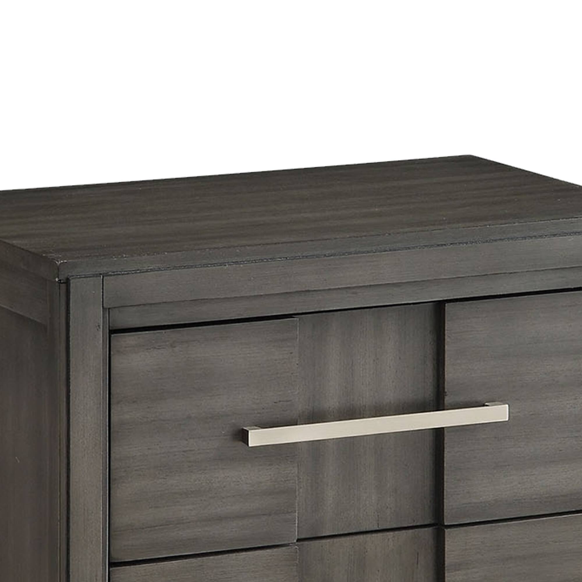 Alt View 1. Manhattan Lane - Transitional Solid Wood Night Stand With Two Drawers - Gray.