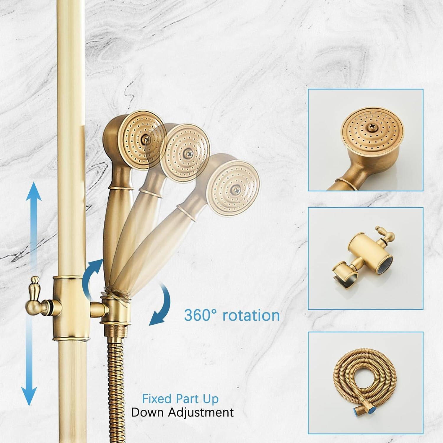360° rotation  
Fixed Part Up Down Adjustment