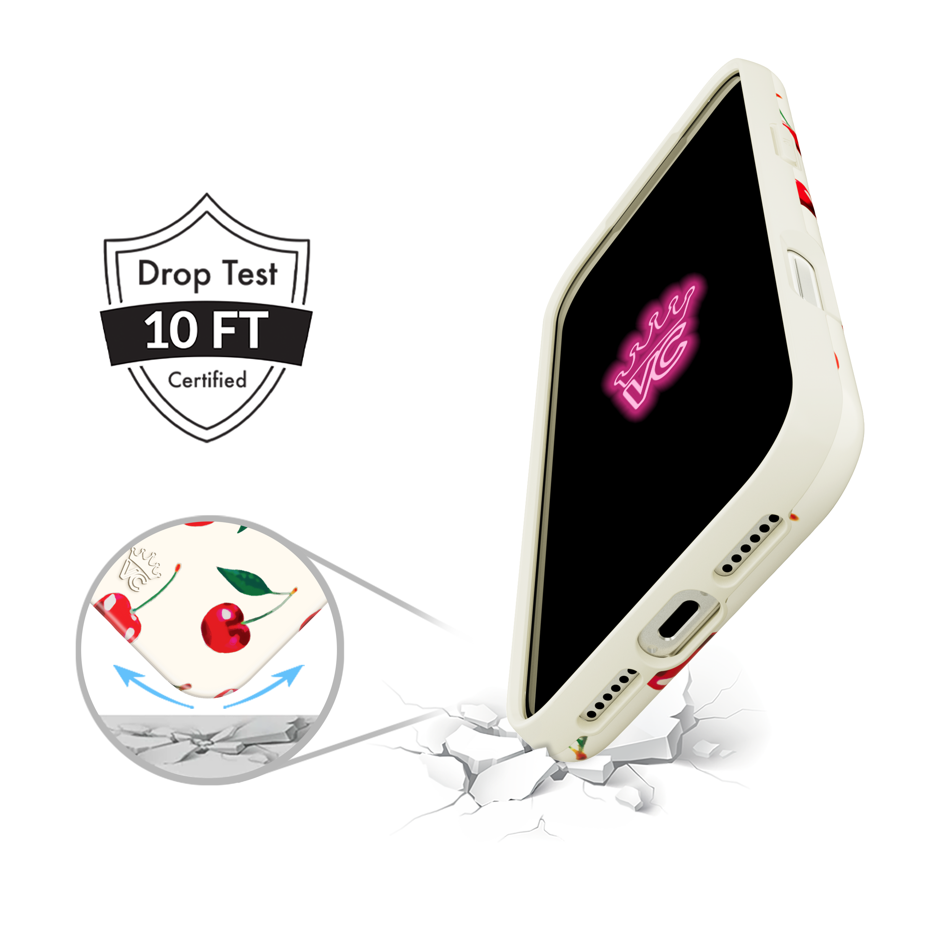 Angle. VELVET CAVIAR - MagSafe Case for Apple iPhone 17 Pro Max - Mon Cheri Cherry.