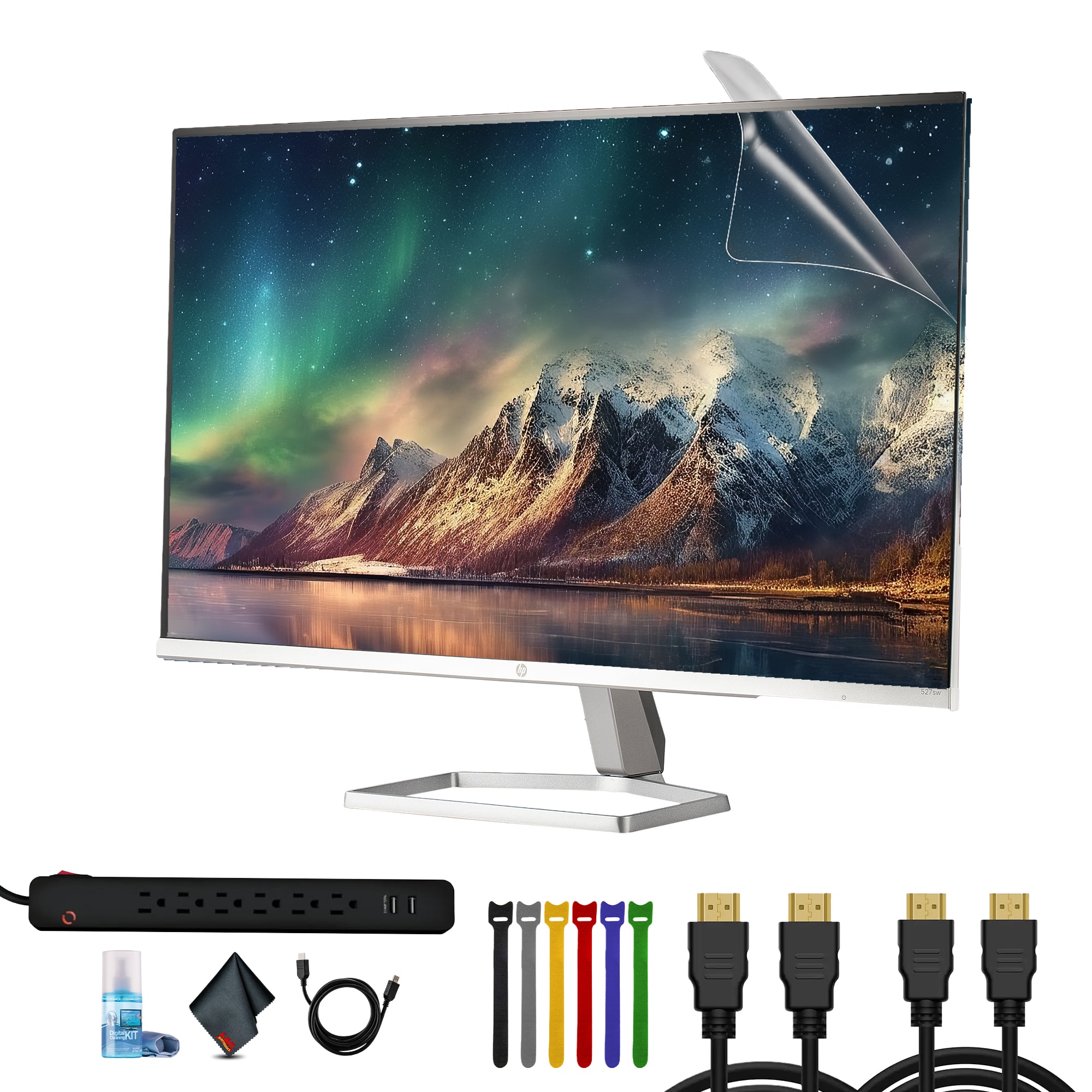 HP - Series 5 27 inch FHD White Monitor - 527sw Bundle