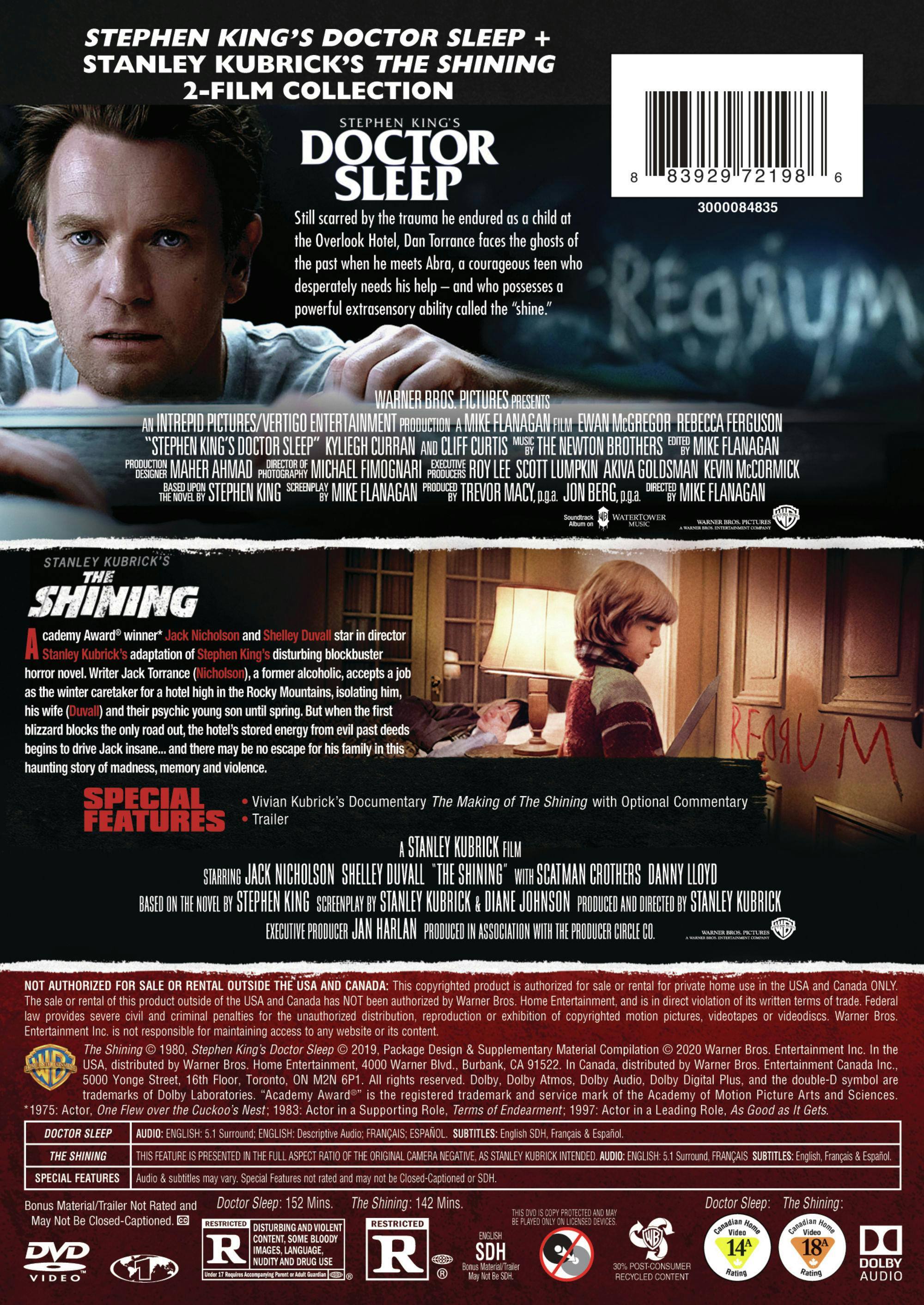 Angle. The Shining/Doctor Sleep (DVD Double Feature) [DVD].