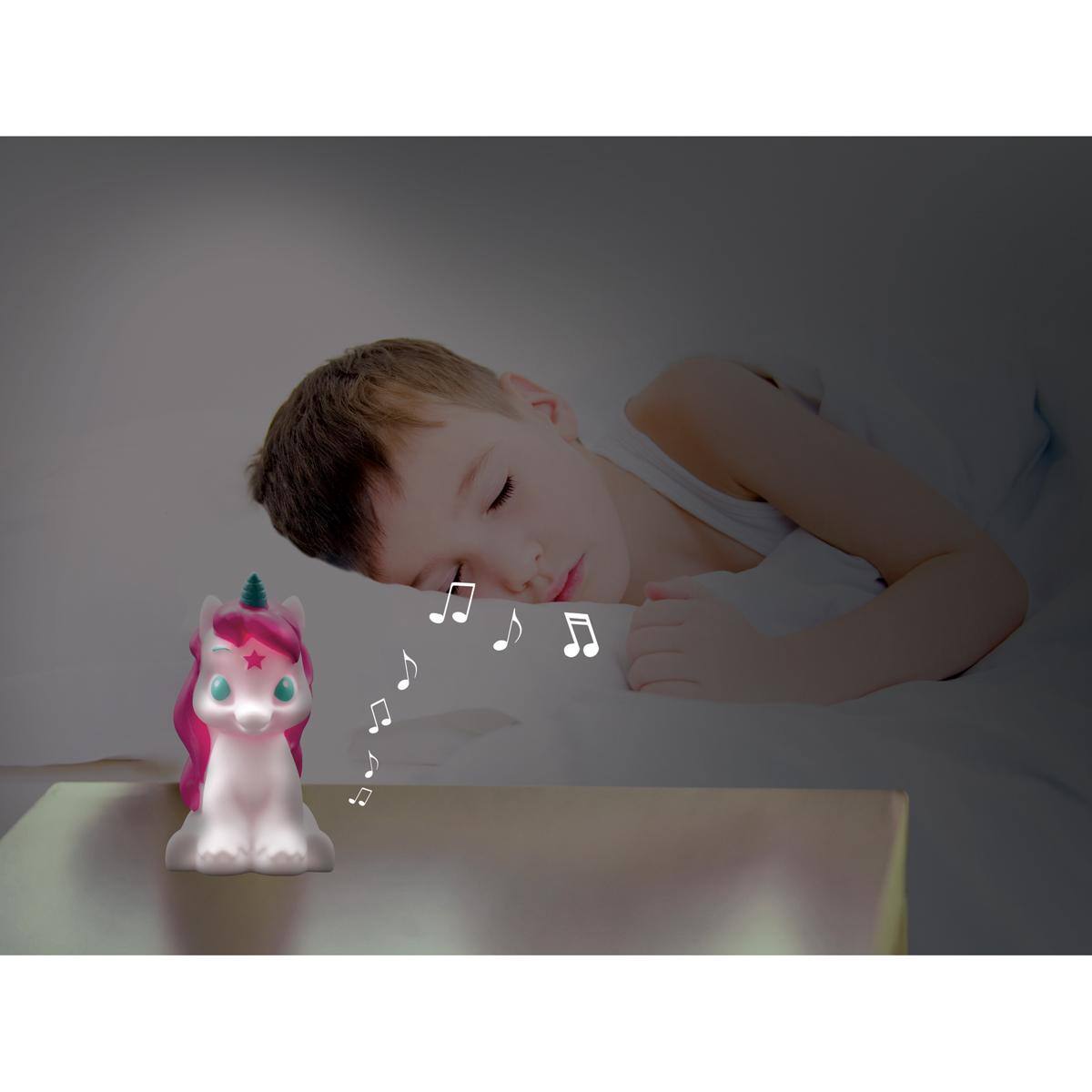 Alt View 4. Lexibook - Unicorn 3D design color change pocket night light Approx. 13cm.