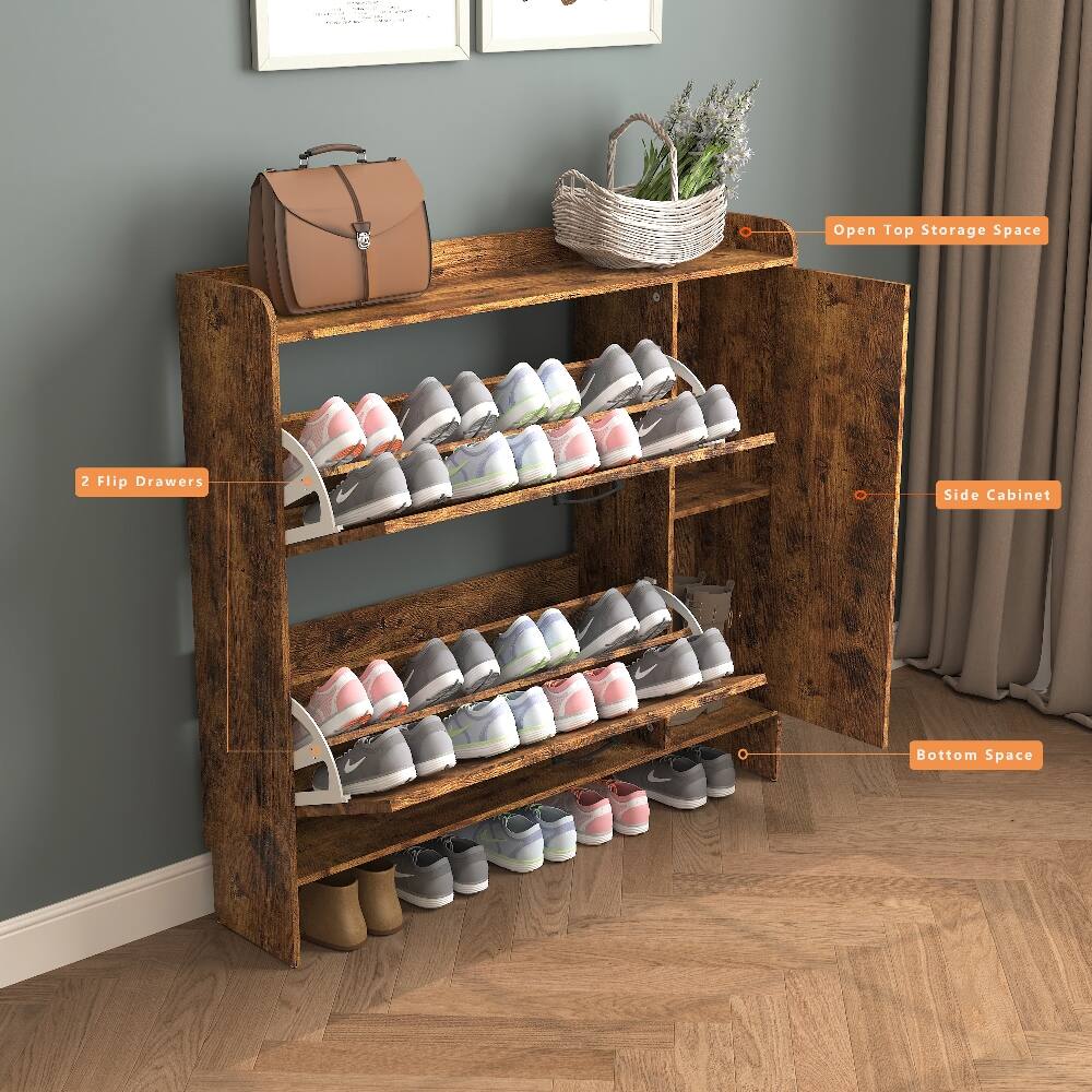 Open Top Storage Space  
2 Flip Drawers  
Side Cabinet  
Bottom Space