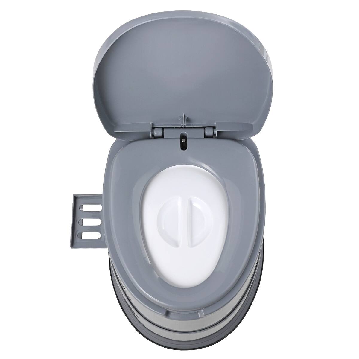 Alt View 3. Loheer - Loheer Portable Camping Toilet for Adults and Kids with Detachable Bucket and Dual Lids - Gray.