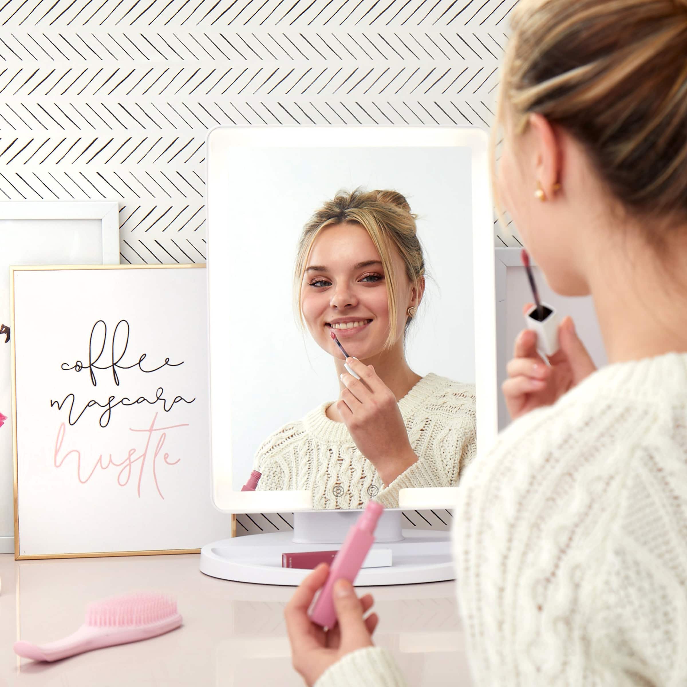 Alt View Zoom 14. Glo-Tech - Lighted Edge LED Vanity Mirror - White.