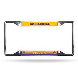 Rico Industries - East Carolina Pirates Chrome EZ View License Plate Frame - Multi