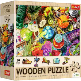 Trefl - Wood Colorful Cocktails 500+1 Wooden Puzzle