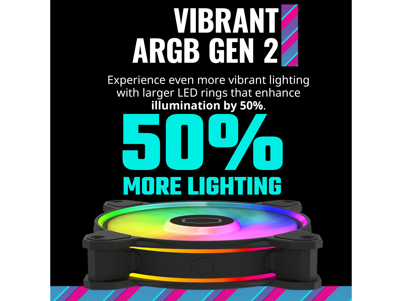 VIBRANT ARGB GEN 2

Experience even more vibrant lighting with larger LED rings that enhance illumination by 50%.

50% MORE LIGHTING