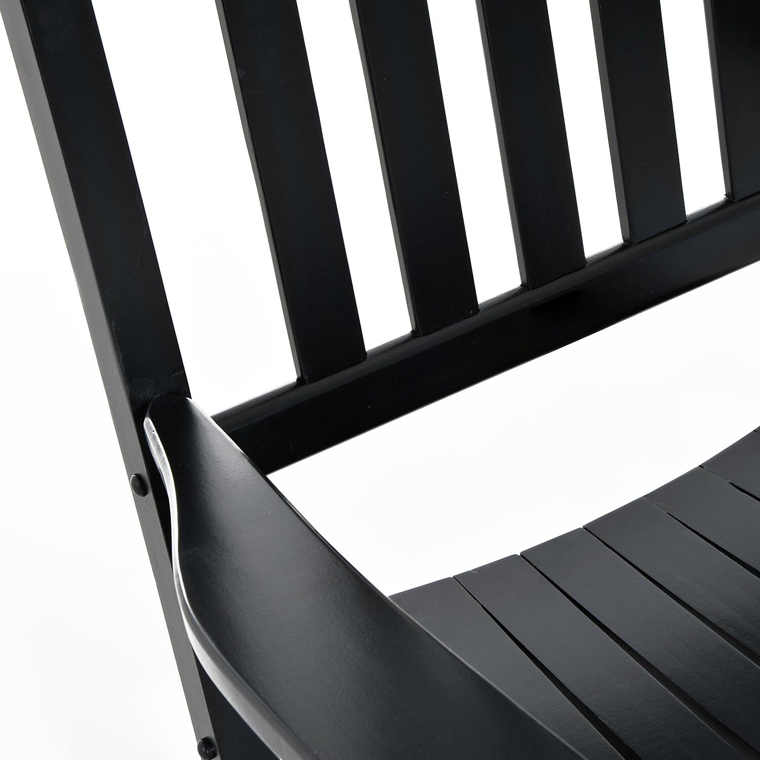 Alt View 8. Outsunny - Outdoor Rocking Chair with Armrests, High Back for Garden, Patio, Balcony - Black.