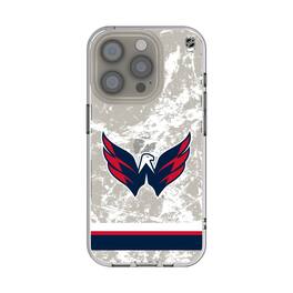 Keyscaper - NHL - Washington Capitals iPhone Stripe Clear Ice Case - 14 - Multicolor