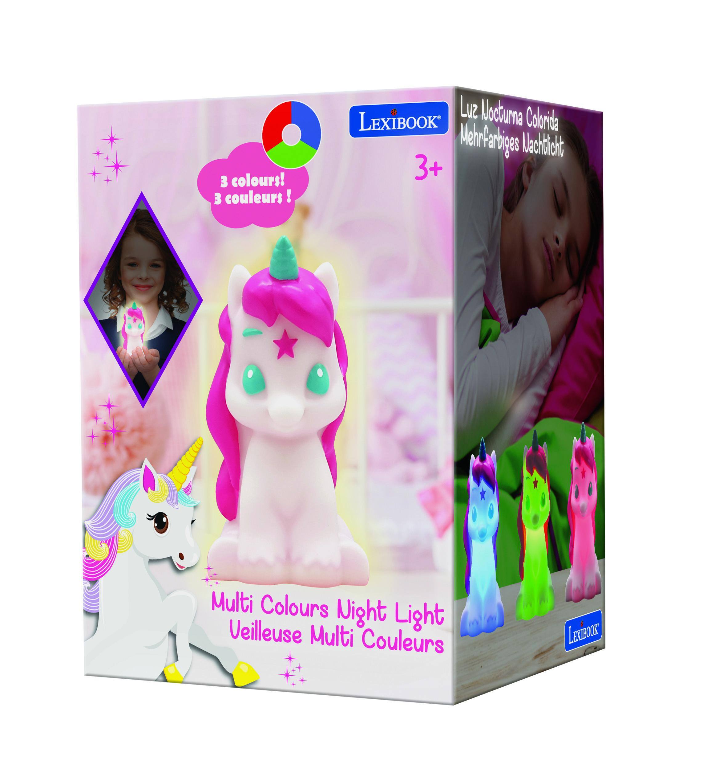 3 colours! 3 couleurs!  
Luz Nocturna Colorida  
Mehrfarbiges Nachtlicht  
3+  
Multi Colours Night Light  
Veilleuse Multi Couleurs  
LEXIBOOK