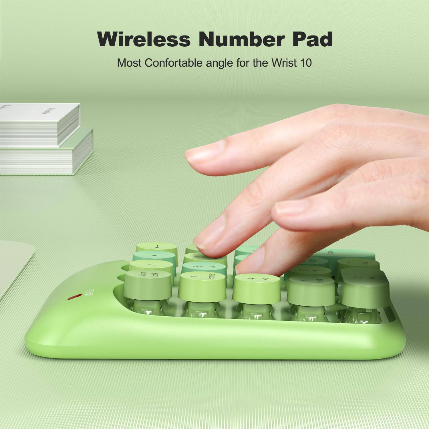 Wireless Number Pad  
Most Comfortable angle for the Wrist 10