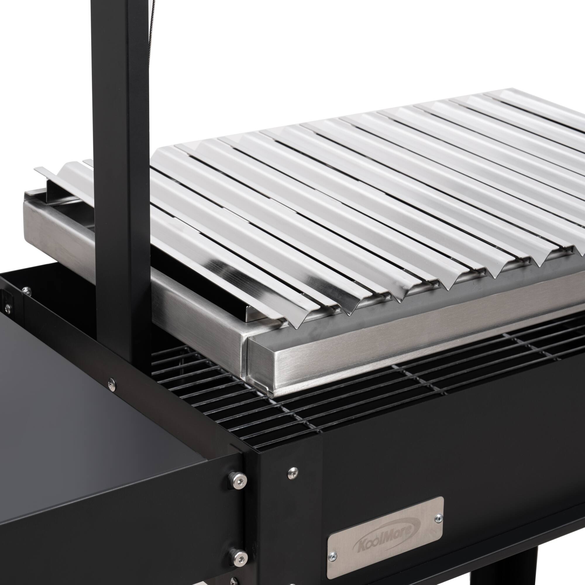 Alt View 9. Koolmore - 50 in. Argentine Charcoal Grill with Interchangeable V-Grates, Outdoor BBQ, in Black (KM-OG-AV-45) - Black.