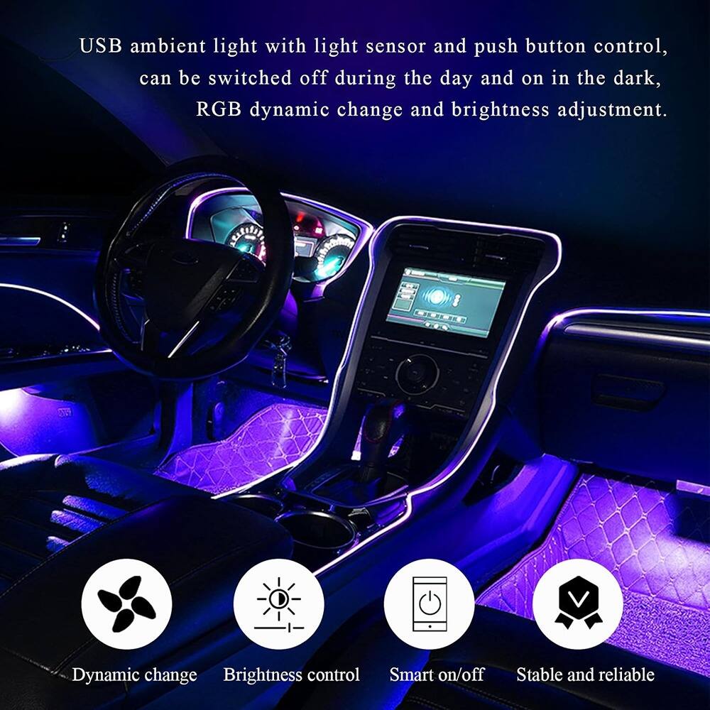USB ambient light with light sensor and push button control, can be switched off during the day and on in the dark, RGB dynamic change and brightness adjustment.

- Dynamic change
- Brightness control
- Smart on/off
- Stable and reliable