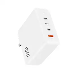 Mybat Pro - 100W GaN 4-Port Foldable Wall Charger (ETL Certified) - White