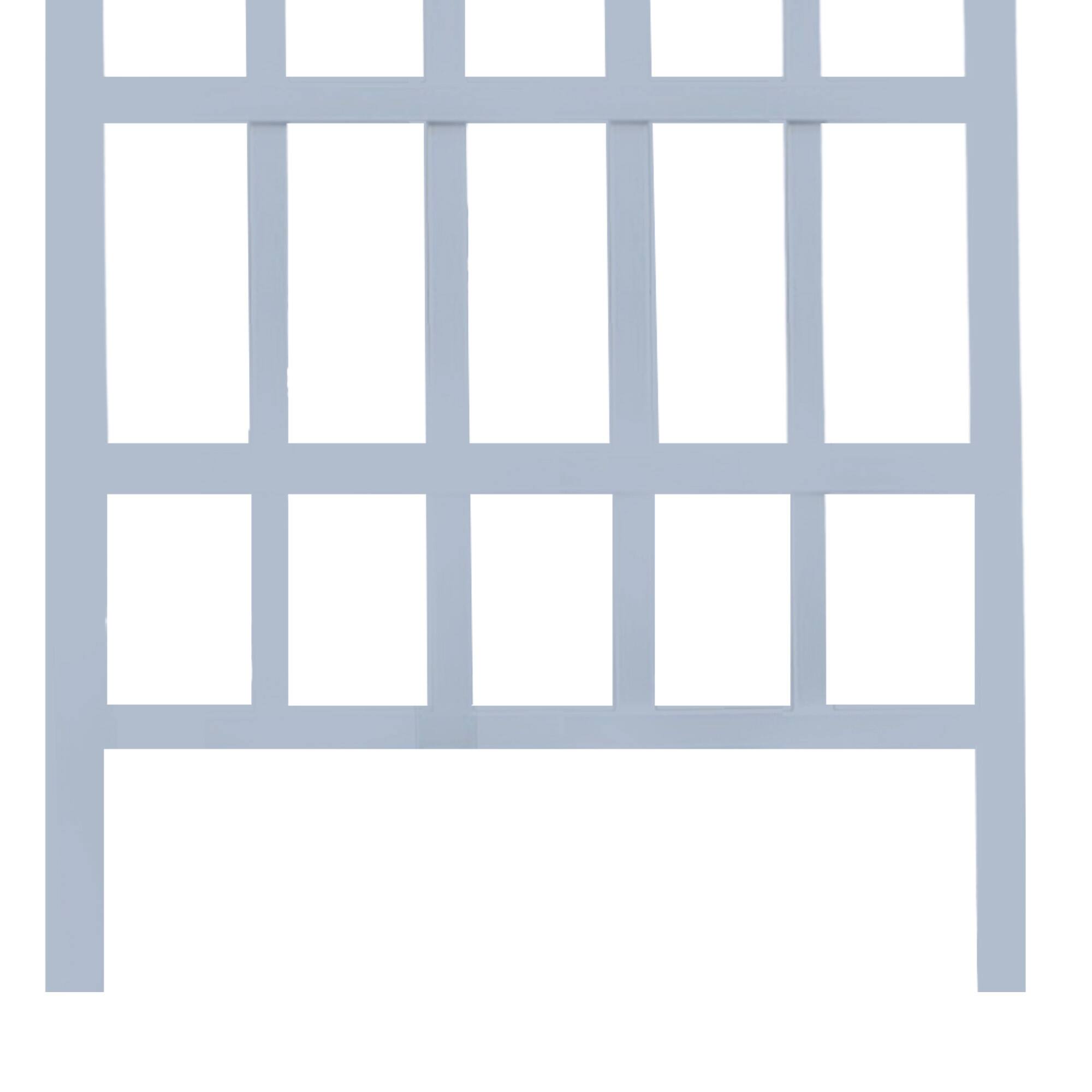 Alt View 4. Dura-Trel - Dura-Trel Melrose 35 x 75 Inch Vinyl Outdoor Garden Patio Plant Trellis, White - White.