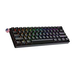 Comfort Essence - N60 Nova 60 Form Factor Hot Swappable Mechanical Gaming Rgb Led Backlit For Pcmac Gamer black Gateron Red - Black-Gateron Brown