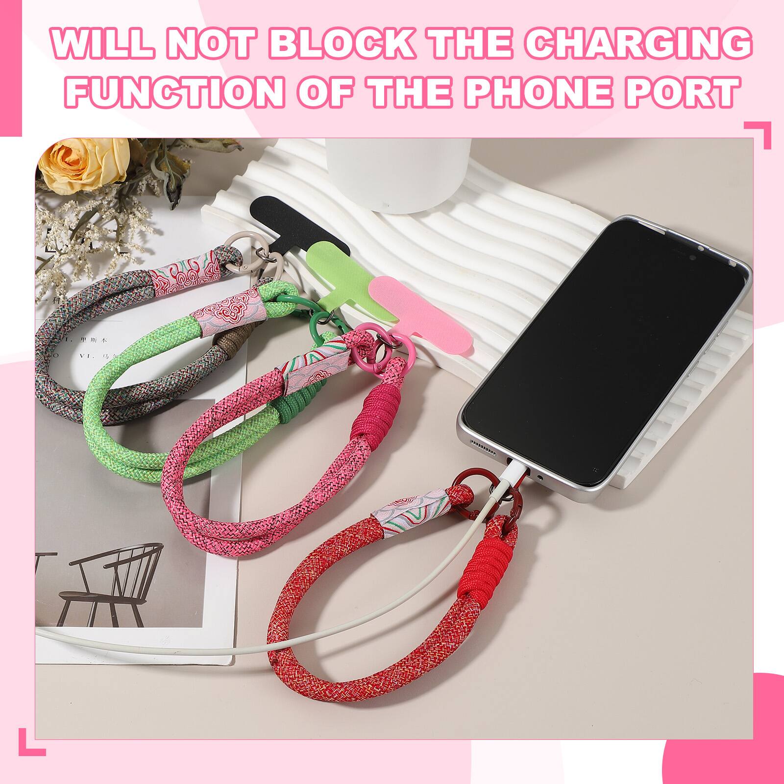 WILL NOT BLOCK THE CHARGING FUNCTION OF THE PHONE PORT