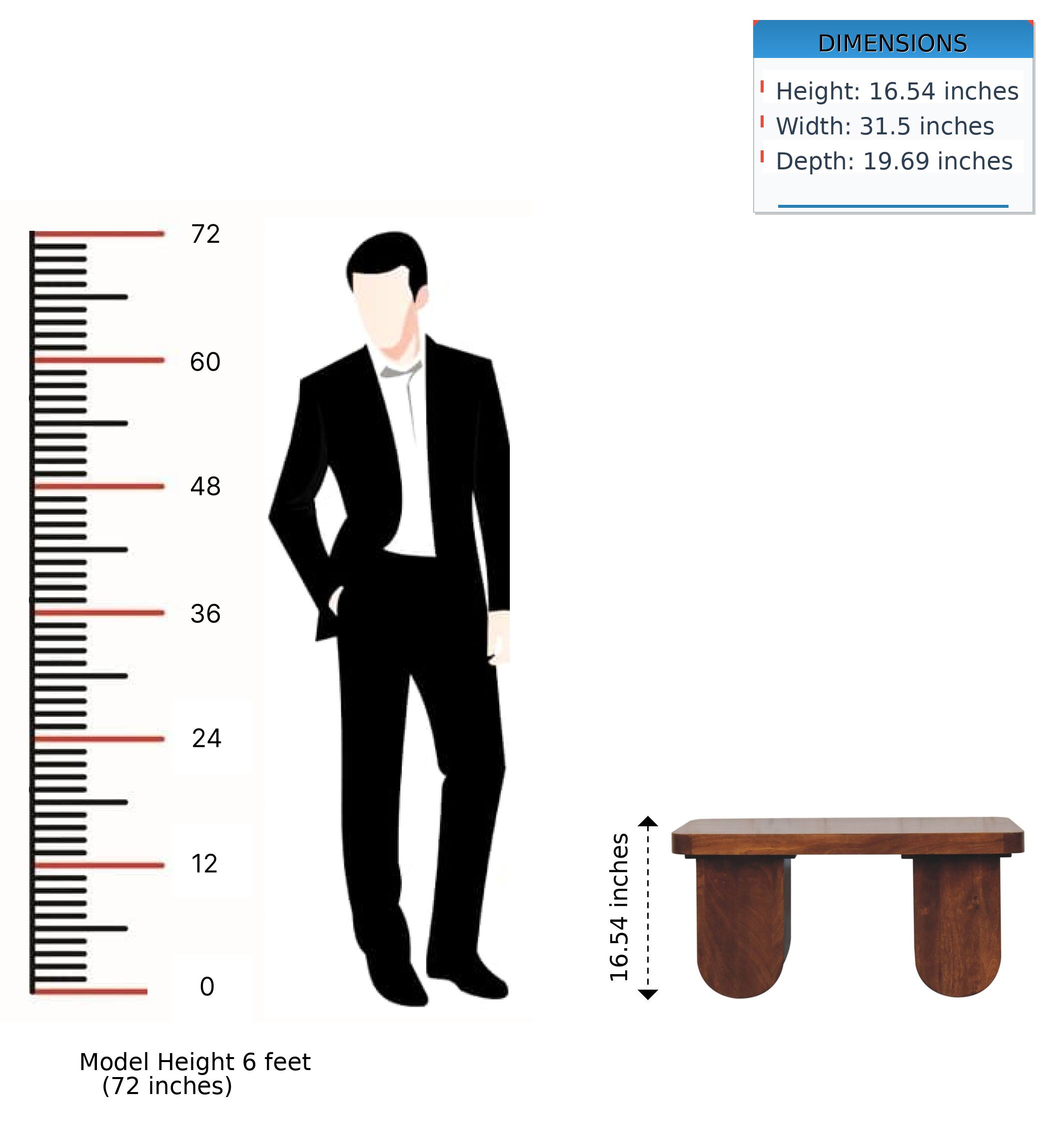 DIMENSIONS  
Height: 16.54 inches  
Width: 31.5 inches  
Depth: 19.69 inches  

72  
60  
48  
36  
24  
12  
0 inches  

Model Height 6 feet (72 inches)