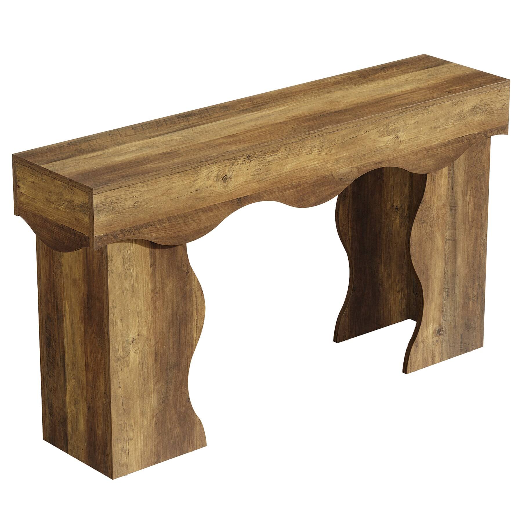 Front. Kadyn - Kadyn Wooden Console Table, Entryway Table, Minimalist Sofa Table for Living Room, Brown - Brown.