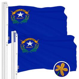 G128 - 2-Pack Nevada State Flag 6x10 ft Embroidered 600D Polyester Indoor/Outdoor - Blue