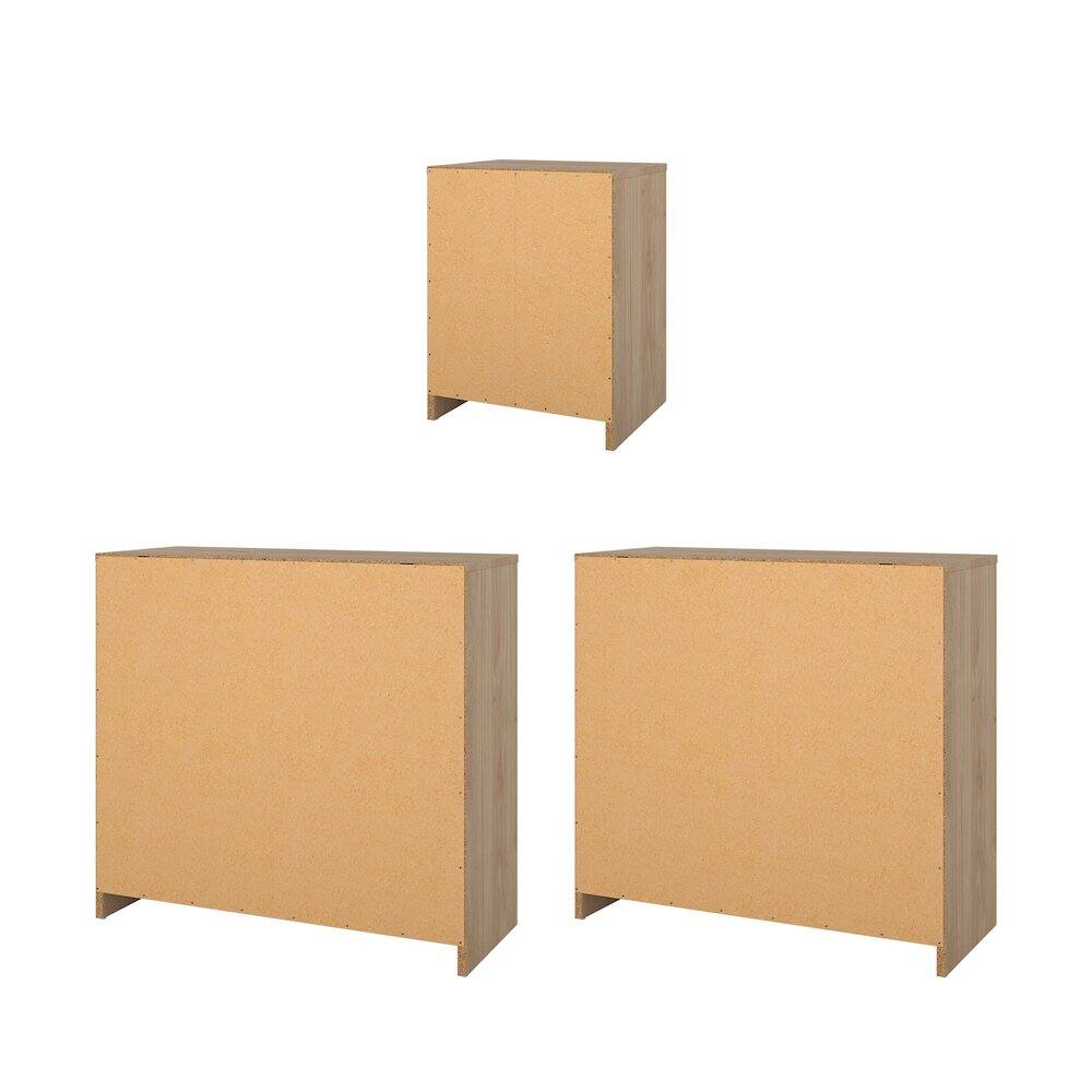 Alt View 1. Tvilum - 3-Piece Bedroom Set - Nightstand And Chest Set Of 2 - Brown.