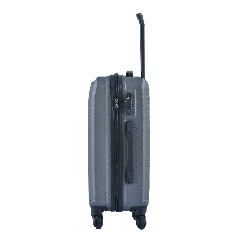 Alt View 2. Ropilly - Ropilly 3 Piece Luggage Set ABS Hard Shell Suitcase Set with Spinner Wheels Gray - Gray.