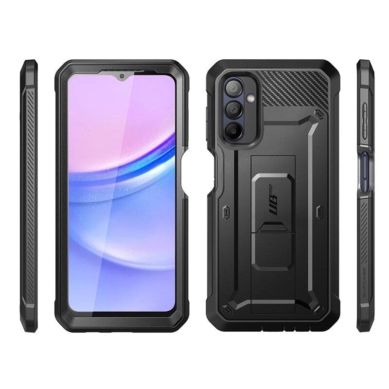 Alt View 8. SUPCASE - Galaxy A15 Unicorn Beetle Pro Rugged Holster Case - Black.