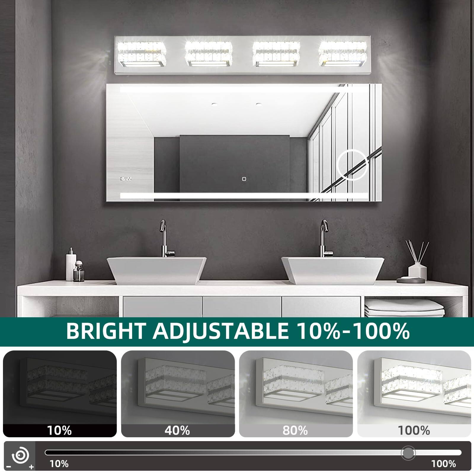 BRIGHT ADJUSTABLE 10%-100%  
10% 40% 80% 100%