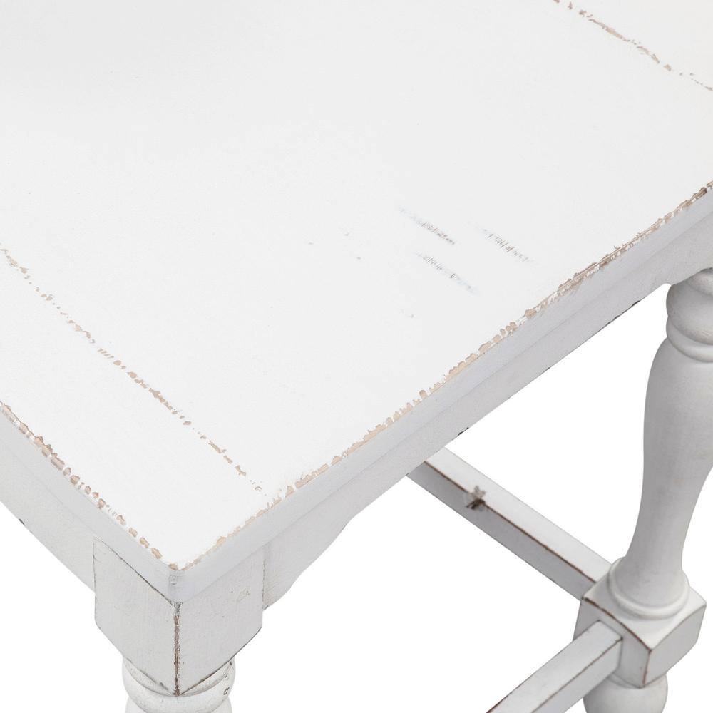 Alt View 2. Liberty Furniture Industries - Magnolia Manor Ladder Back Counter Chair (RTA)-Set of 2 in Antique White - White.