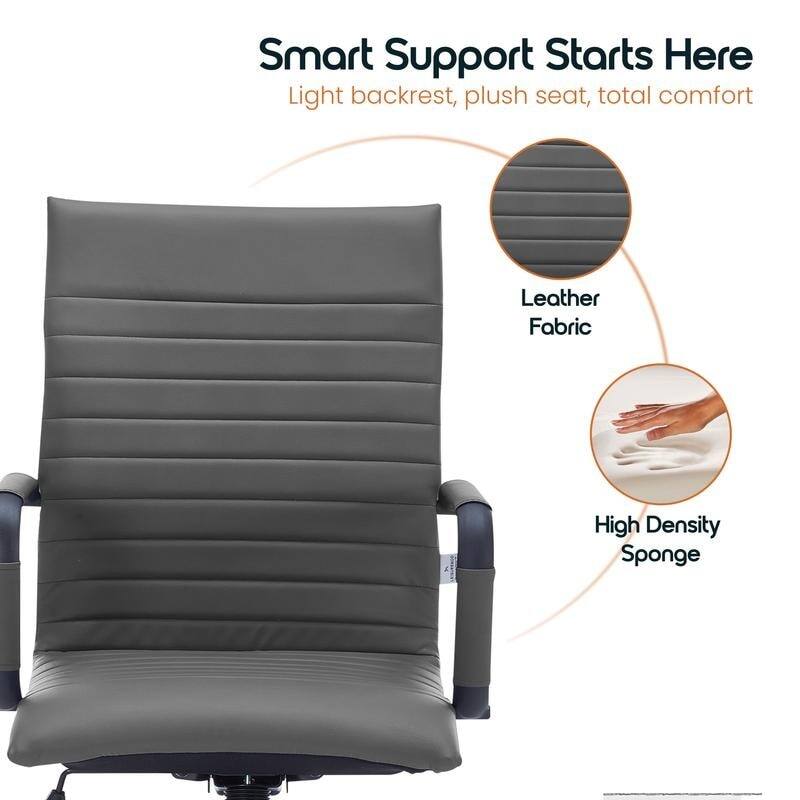 Smart Support Starts Here  
Light backrest, plush seat, total comfort  

Leather Fabric  
High Density Sponge