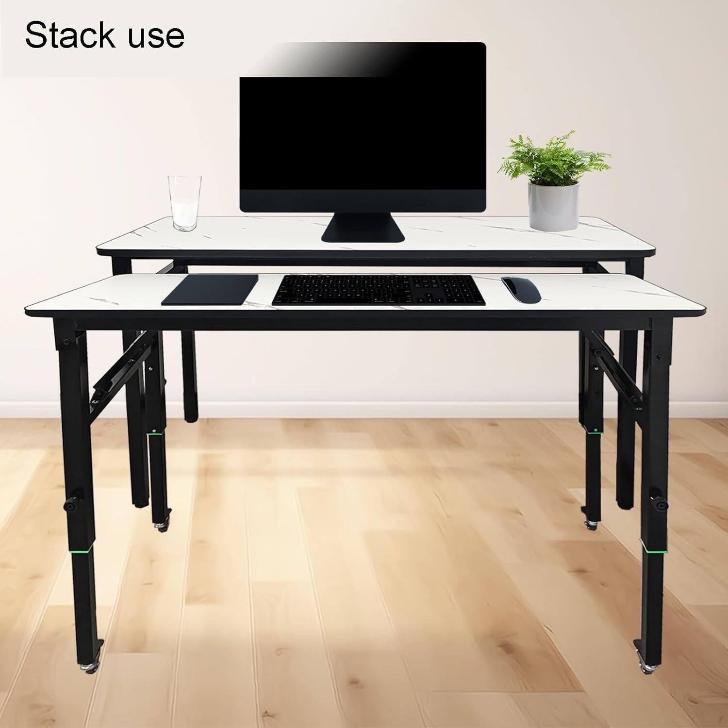 Zell Electronics Desk Set of 2Adjustable Height with Locking
