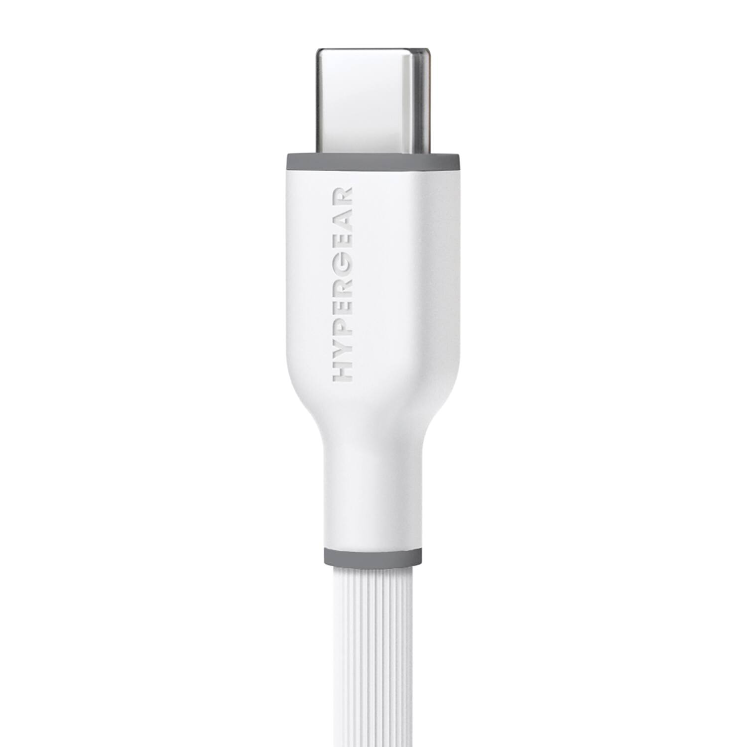 Alt View 1. HyperGear - Hypergear 16054 Flexi Pro Usb-c To Usb-c Soft-touch Silicone Fast Charge And Sync Cable (15 Ft.; White) - white.