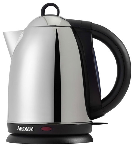 AROMA Hot H20 X-Press 7-Cup Electric Kettle Silver  - Best Buy