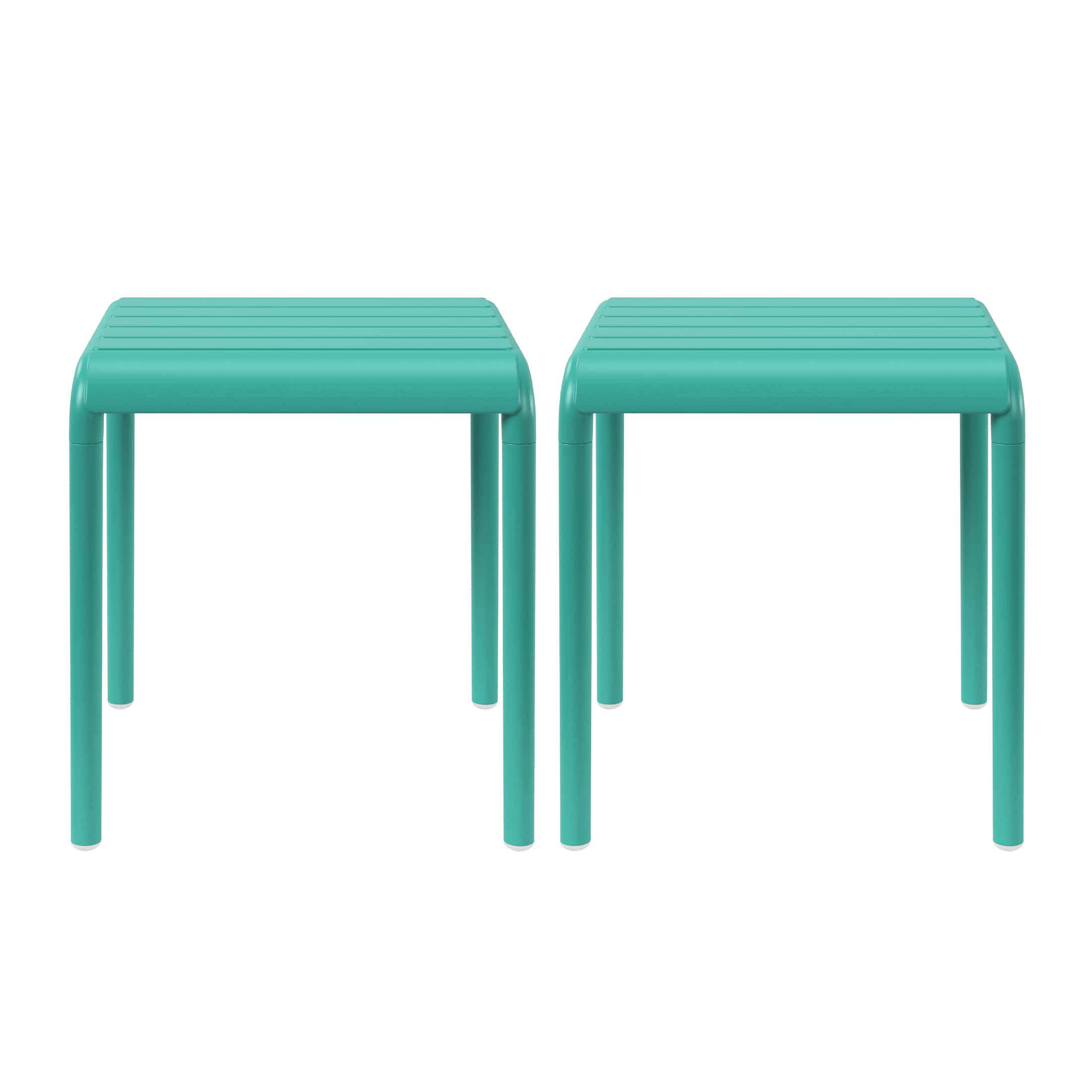WestinTrends - Playa Plastic Modern Outdoor Patio Accent Side Tables (Set of 2) - Turquoise price history on PriceWatchPro