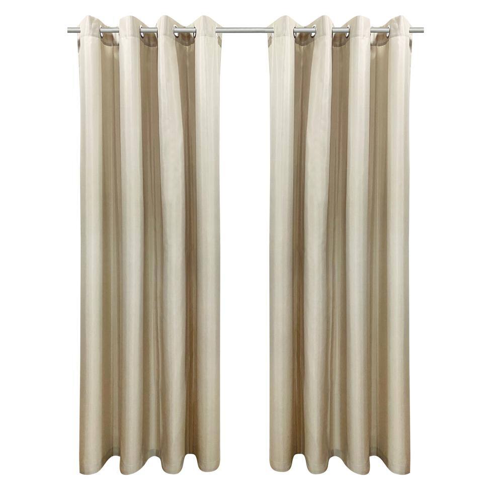 Angle. Commonwealth Home Fashions - Commonwealth Seascapes Light Filtering Provide Privacy and Shade Grommet Outdoor Panel Pair Each 50" x 96" Linen - Linen.