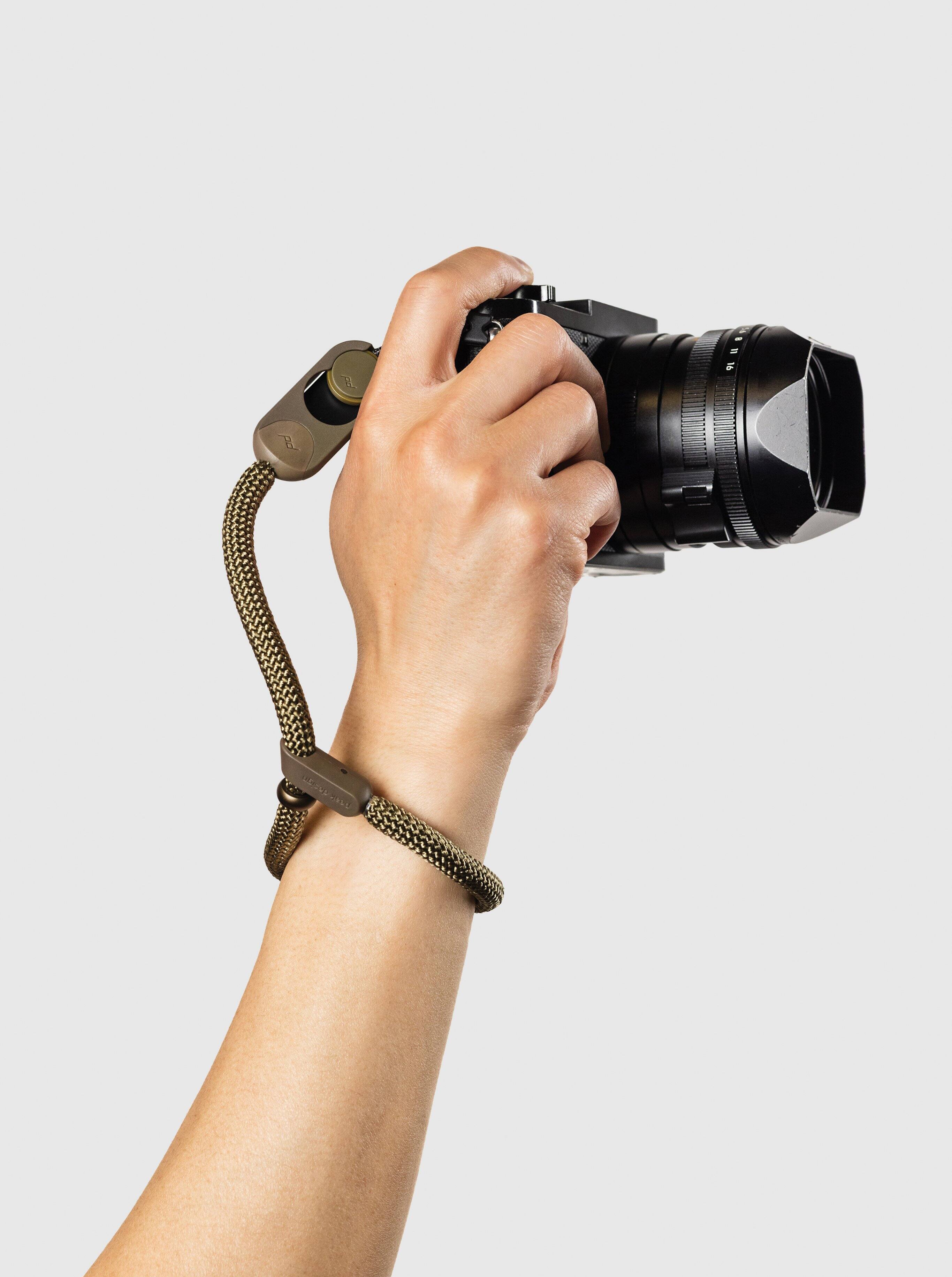Left. Peak Design - Cuff Rope Camera Strap Wrist Kelp - Kelp.